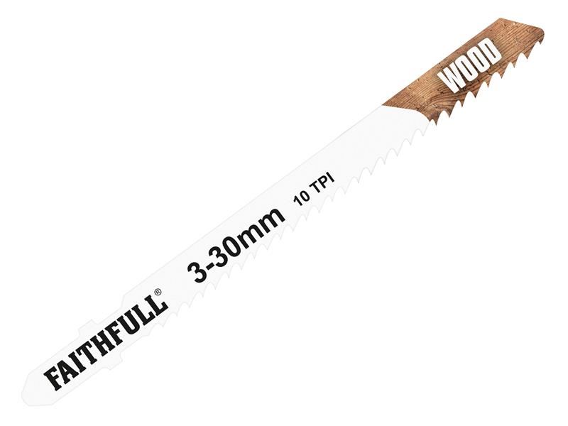 Faithfull T101B Wood Jigsaw Blades, Pack of 5