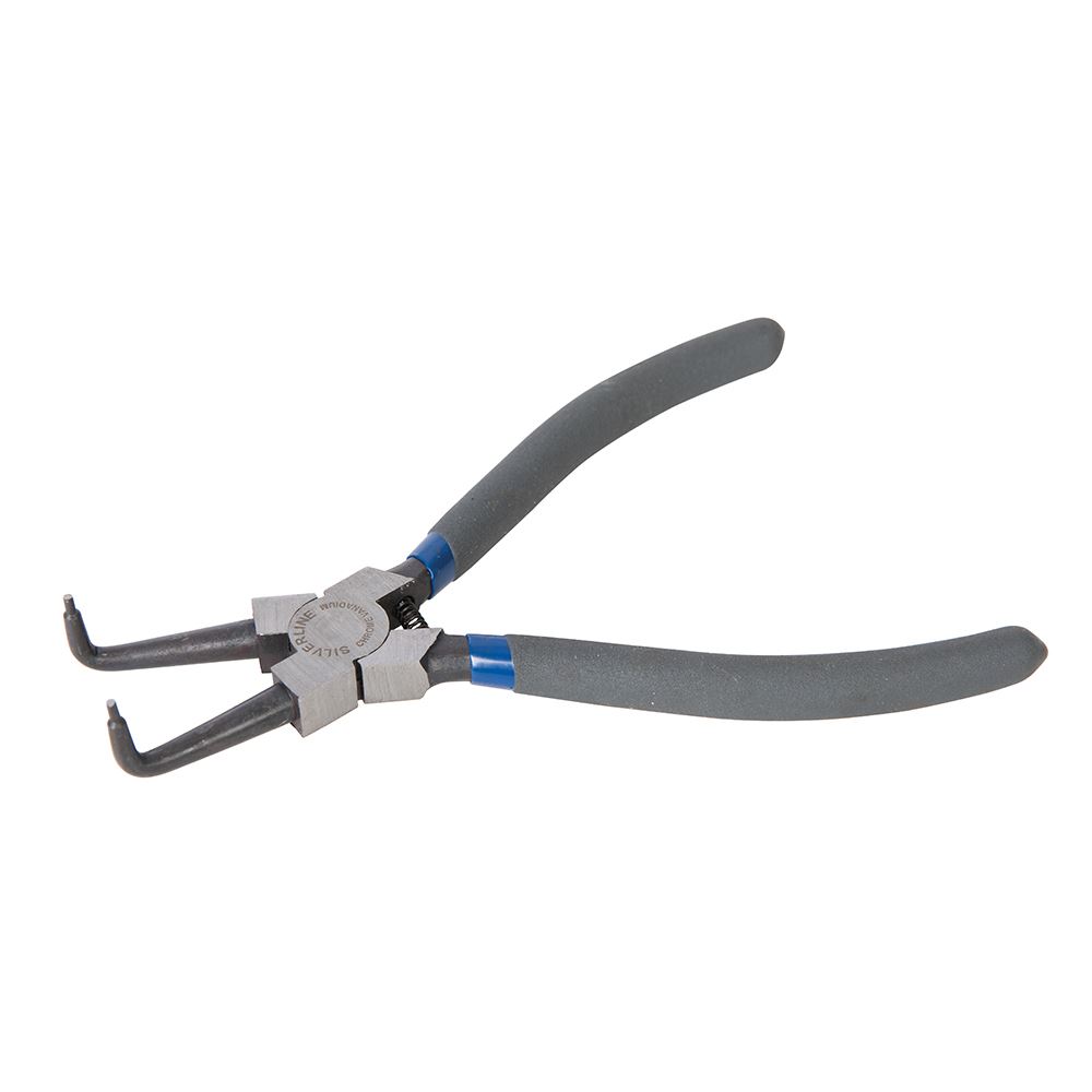 Silverline Bent Nose Internal Circlip Pliers - 180mm