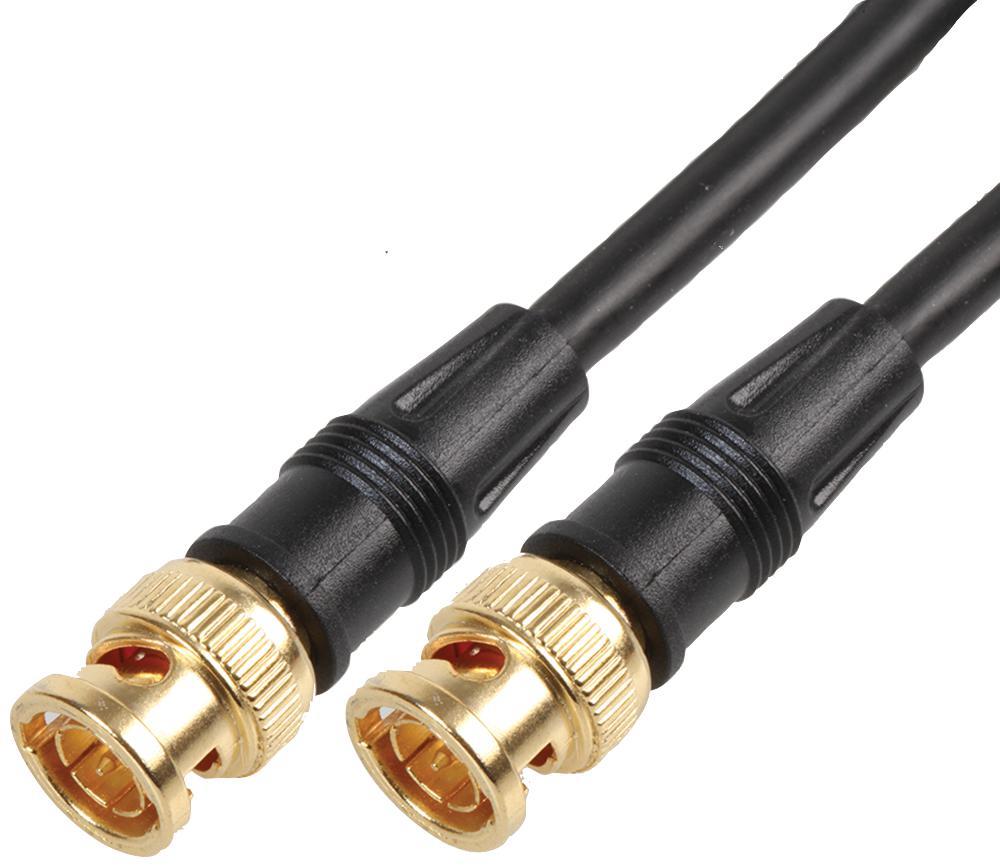 Câble coaxial PRO SIGNAL BNC mâle vers BNC mâle RG59/U, 2m, 75 Ohm