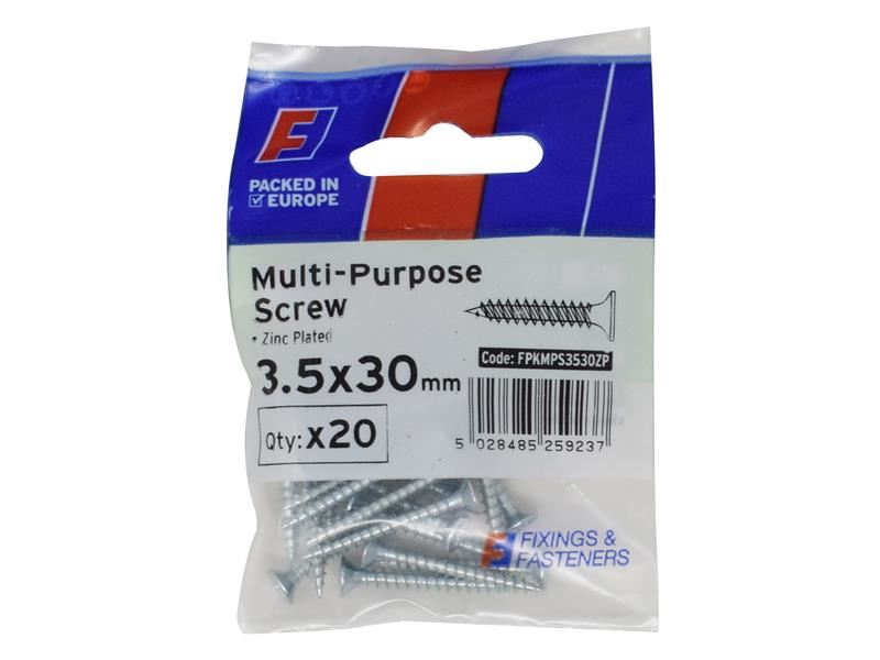 ForgeFix 多目的ポジドライブねじ CSK ST ZP 3.5x30mm 20本入り