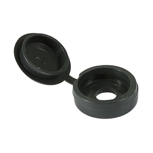 Timco Hinged Screw Caps, Small, Dark Grey, Fits 3.0-4.5mm Screws (100pc)