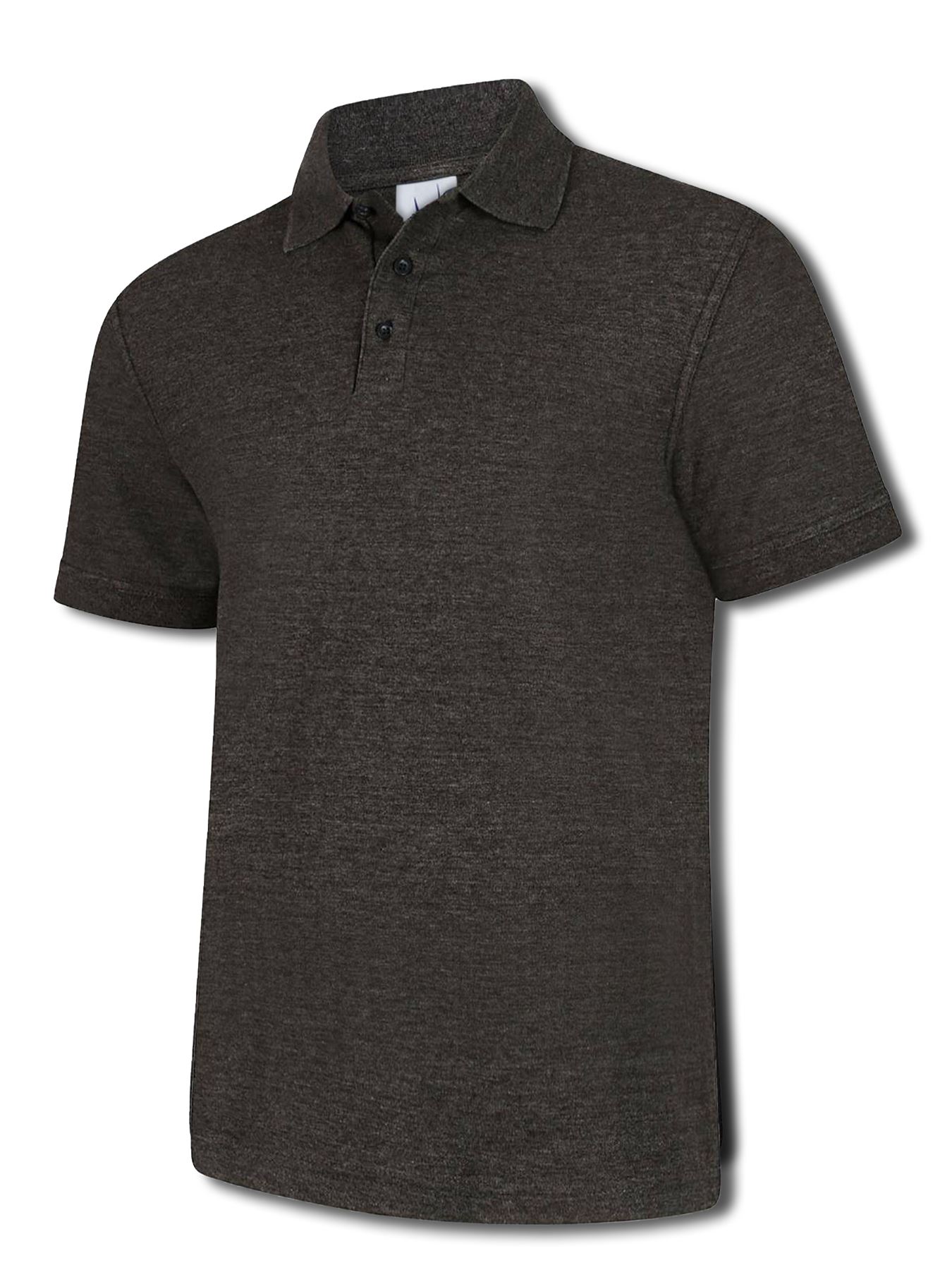 Uneek Unisex Olympic Polo Shirt - 50/50 Polycotton - Charcoal - Size S