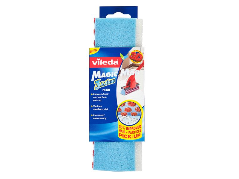 Vileda Magic Mop Vulling met 3D Velour Powerzones