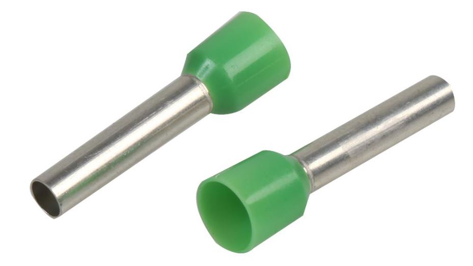 PRO POWER French Single Ferrule 6mm, Green, Pack of 100