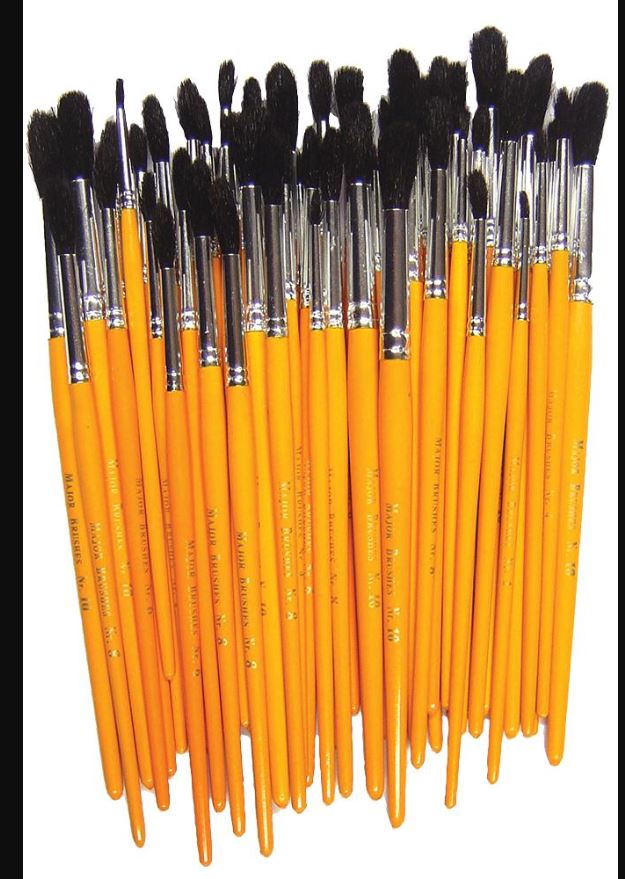 MAJOR BRUSHES - Σετ 50 Μαλακών Πινελιών Υδατογραφίας με Τρίχες Πόνι