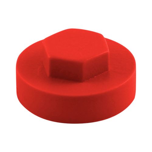 Timco - Topi Penutup Kepala Hex - Warna Poppy Merah (Saiz 29mm - 1000 Keping)