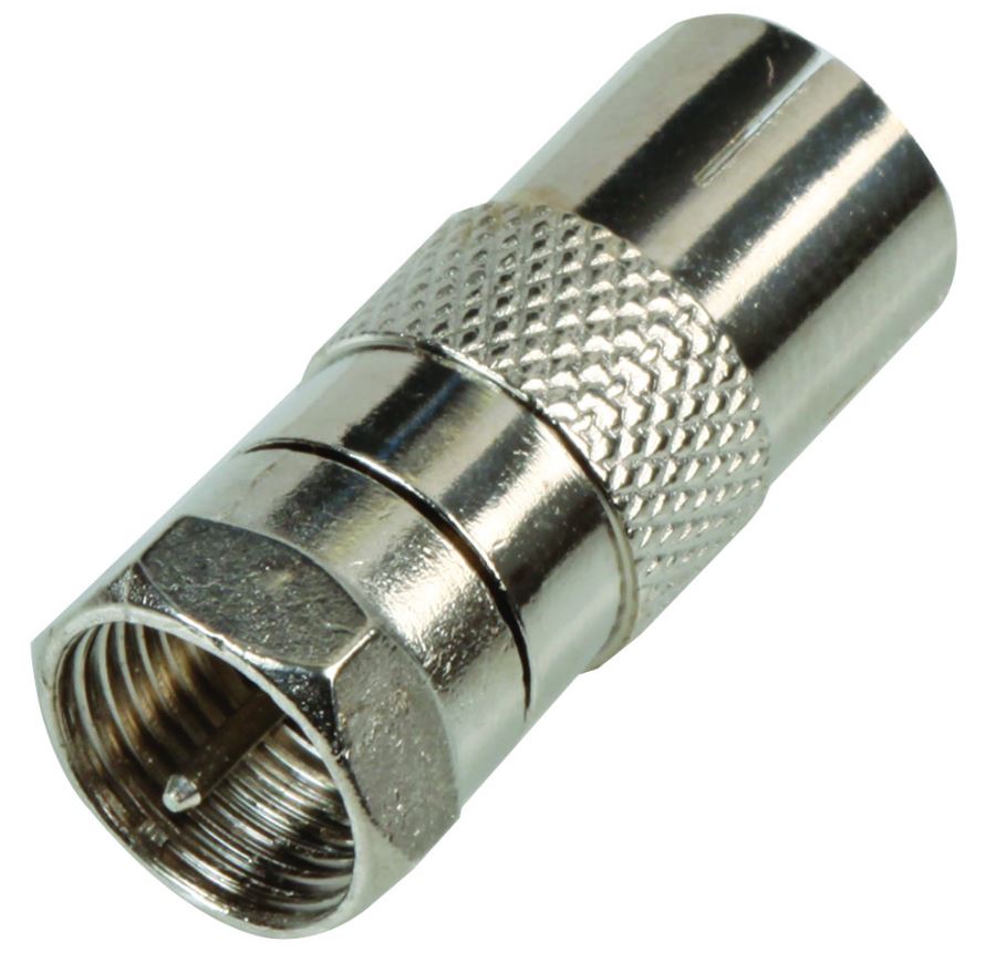 PRO SIGNAL TV Socket to Male F Plug Adaptor, Zinc Alloy, 75ohm