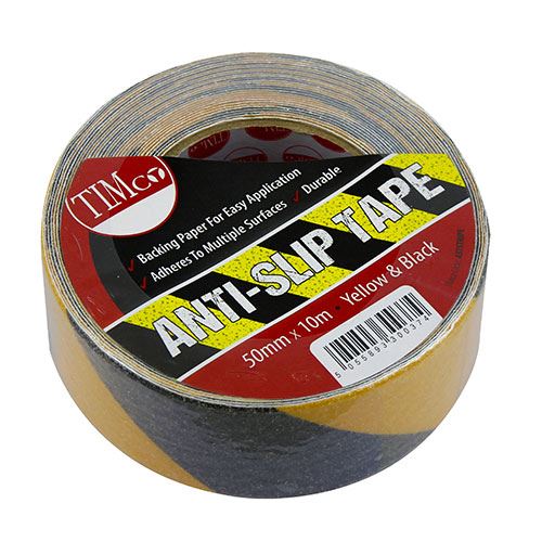 Timco - Pita Anti Gelincir - Kuning & Hitam (Saiz 10m x 50mm - 1 Keping)