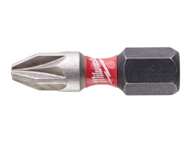 Milwaukee SHOCKWAVE™ PZ2 Impuls Bits, 25mm, Verpakking van 2