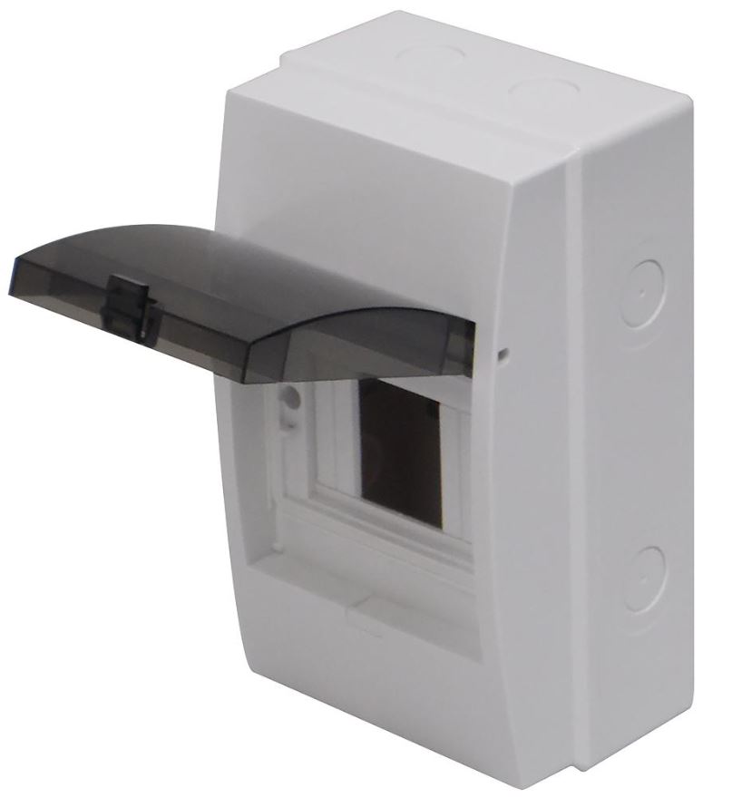 EUROPA Scatola di Distribuzione IP65 ABS 4 Moduli, 210x125x83mm, Grigio