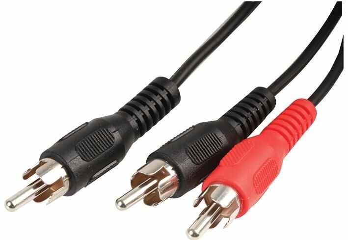 Pro Signal RCA Male to 2x RCA Male Lead, 0.5m Black