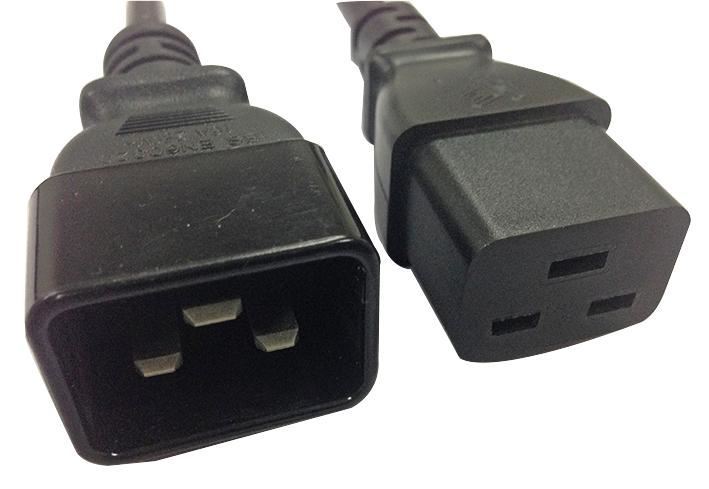 PRO ELEC - 16A IEC C20 Stecker auf IEC C19 Buchse Verlängerungskabel, 3,5m