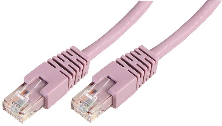 PRO SIGNAL Cat6 UTP Ethernet kabel propojovací, RJ45 samec-samec, 1 m, fialový