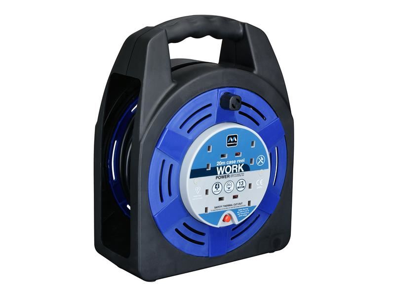 Masterplug 插線板 - 240V 13A 4位熱熔斷保護20米線轆