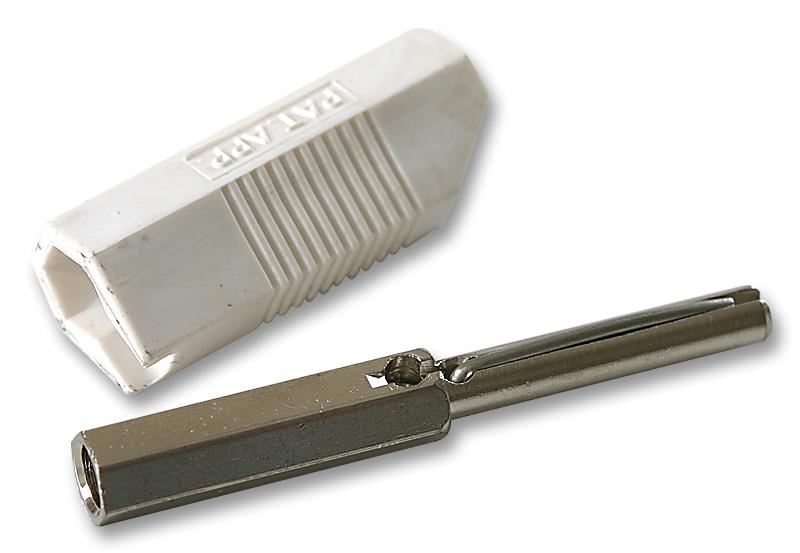 DELTRON 4mm 스택 가능한 화이트 플러그, 10A