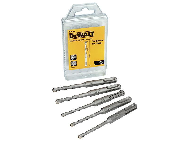 Dewalt DT9398 SDS Plus Drill Bit Set, 5-Piece, Carbide
