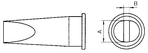 WELLER Puntale a Cuneo per Saldatore, 6.7mm per WSP150