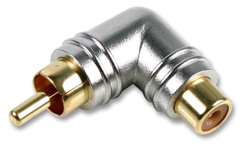 PRO SIGNAL Adattatore RCA Angolato a 90°, Contatti Dorati
