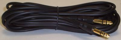 PRO SIGNAL - 6,35 mm (1/4 Zoll) Stereo-Klinkenstecker-Kabel, 10 m Schwarz