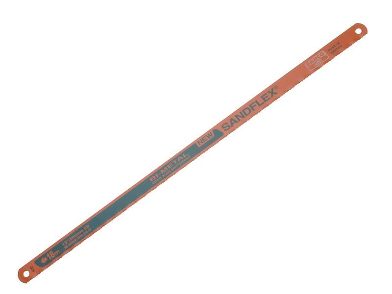Bahco 3906 Sandflex Hacksaw Blades, 300mm x 18 TPI, Pack of 10