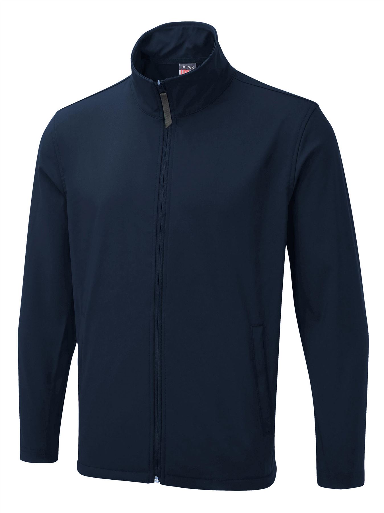 Uneek UX Soft Shell Jacket, Navy, 3XL, Printable, Unisex