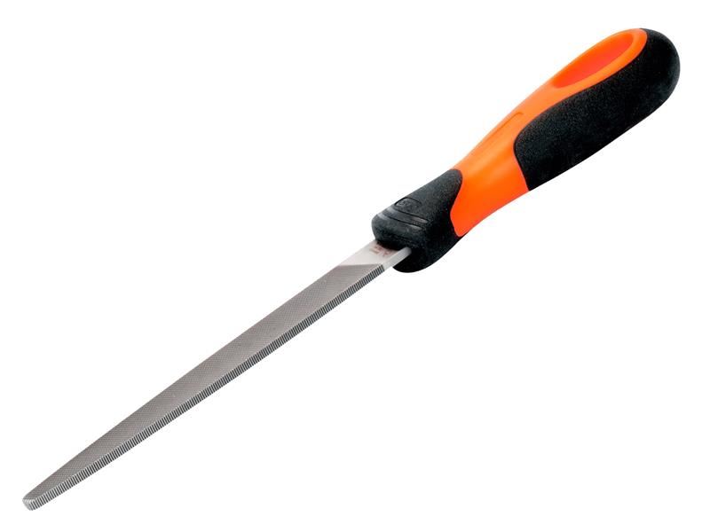 Bahco ERGO Handled Tapered Flat File, Second Cut, 200mm