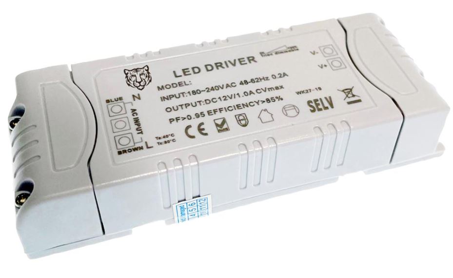 TIGER POWER SUPPLIES 54W 12V Alimentation LED Dimmable pour Bandes LED, 4.5A
