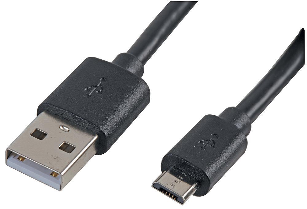 PRO SIGNAL Cavo Micro USB 2.0 Nero 0.5m