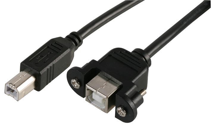 PRO SIGNAL USB 2.0 B-Stecker auf Panel-Mount-Buchse Kabel, 0,3m