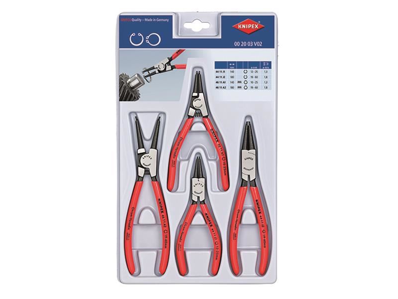 Knipex Σετ Πένσας Κιγκλιδωμάτων 4τεμ. για Εσωτερικά & Εξωτερικά Κιγκλιδώματα