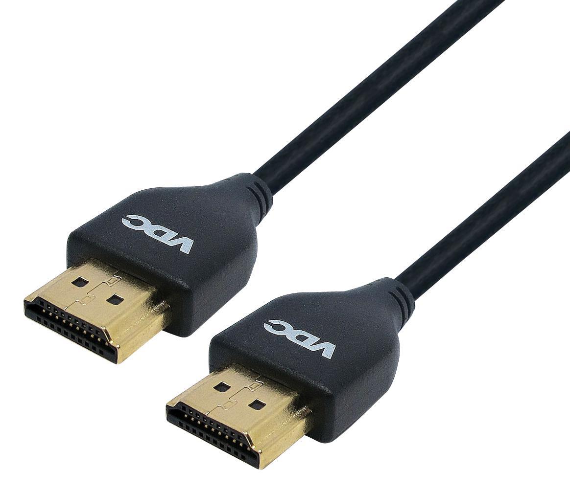 VDC Cable HDMI 4K UHD Alta Velocidad, Macho-Macho, Ultra Fino y Flexible, 1m