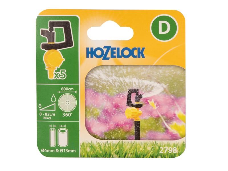 Hozelock 調整可能360°ミニスプリンクラー 5個セット