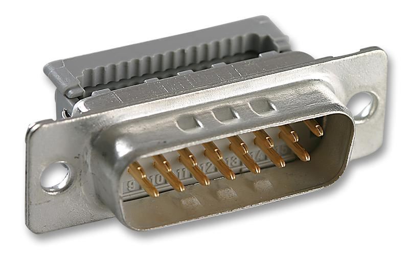 3M 15-Pins IDC D-Sub Plug, Verguld, Staal