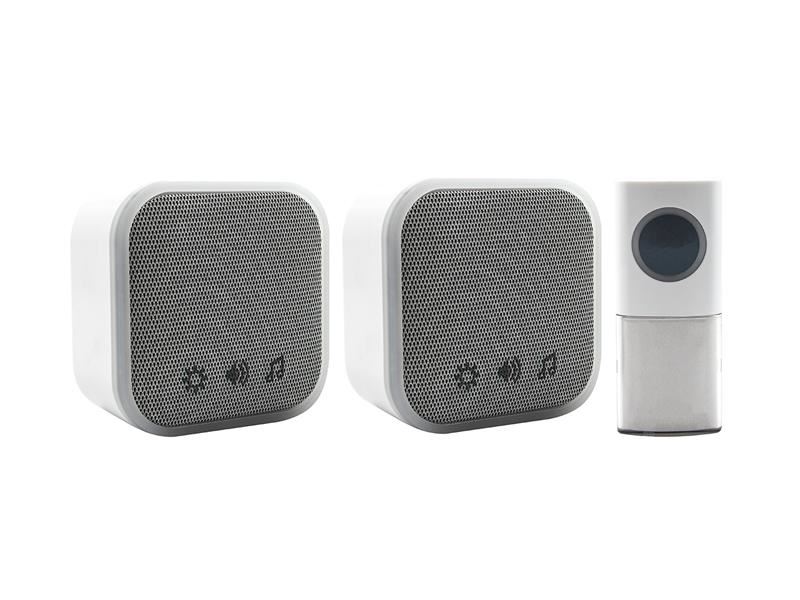 Uni-Com Portable & Plug-In Door Chime Set, White