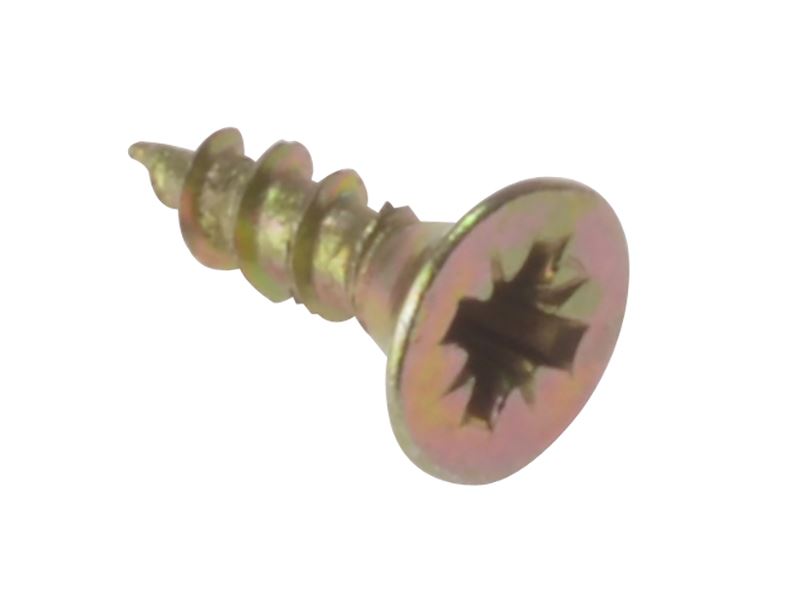 ForgeFix Πολύχρηστες Βίδες Pozi CSK 3.0 x 10mm, Ψευδοκίτρινο Ψευδάργυρο, Συσκευ