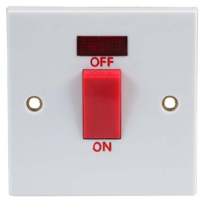 PRO ELEC - 45A Kontrollschalter mit Neon-Anzeige