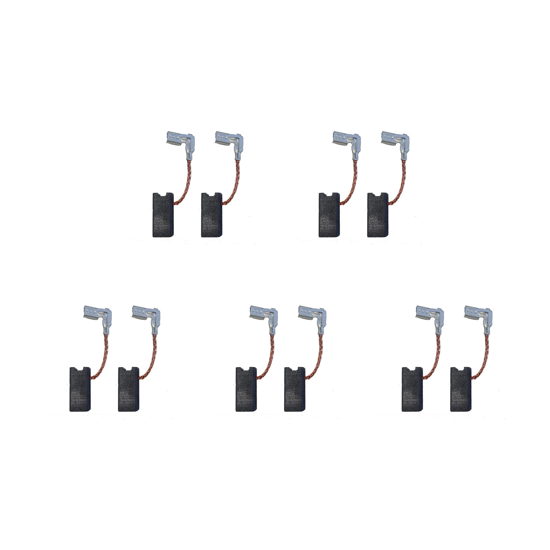 CarbonBr - 5 jeux de balais carbone pour Metabo 107 (6.3 x 6.3 x 14mm)