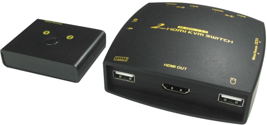 NEWLINK - Διακόπτης KVM 2 θυρών με USB & HDMI 4K 2.0
