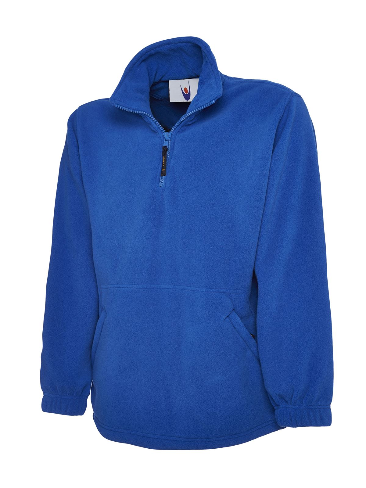 Uneek Unisex Premium 1/4 Zip Micro Fleece Jacket, Royal, Size XL