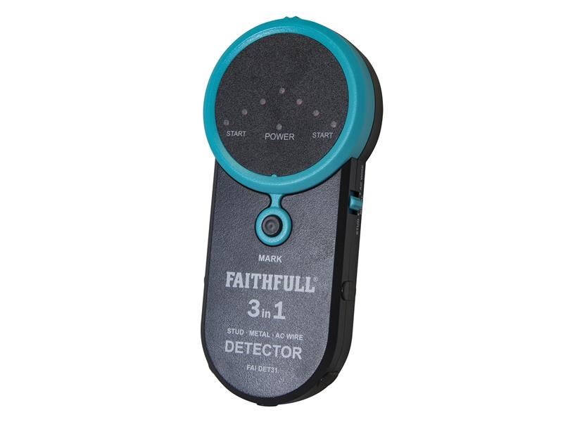 Faithfull 3-in-1 Detector voor Balken, Metaal & Stroomdraden