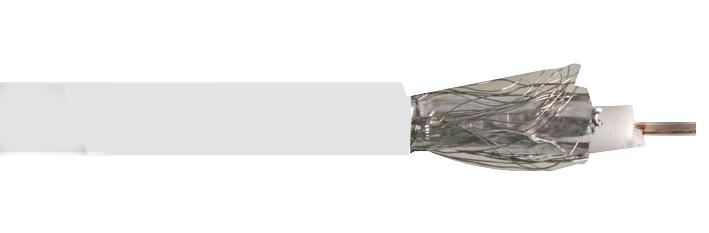 PRO POWER - RG6U Koaxialkabel Weiß 100m
