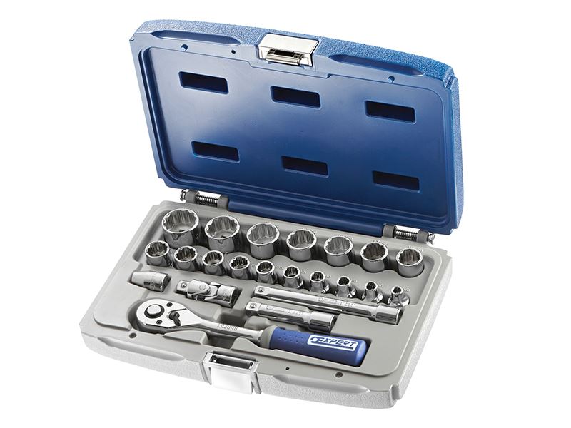 Expert Set Chiavi a Bussola e Accessori a Cricchetto 3/8in, 22 Pezzi