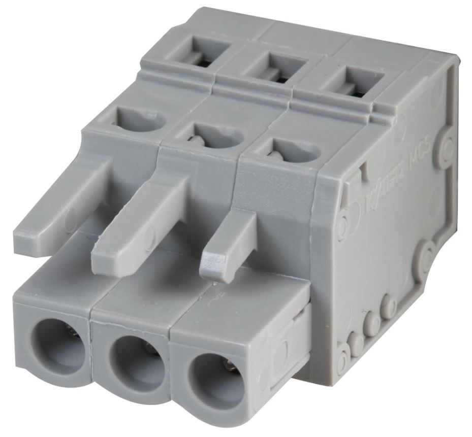 WAGO Penyambung Terminal Plug-in dengan CAGE CLAMP, 3 Way, 5mm Picth, Kelabu