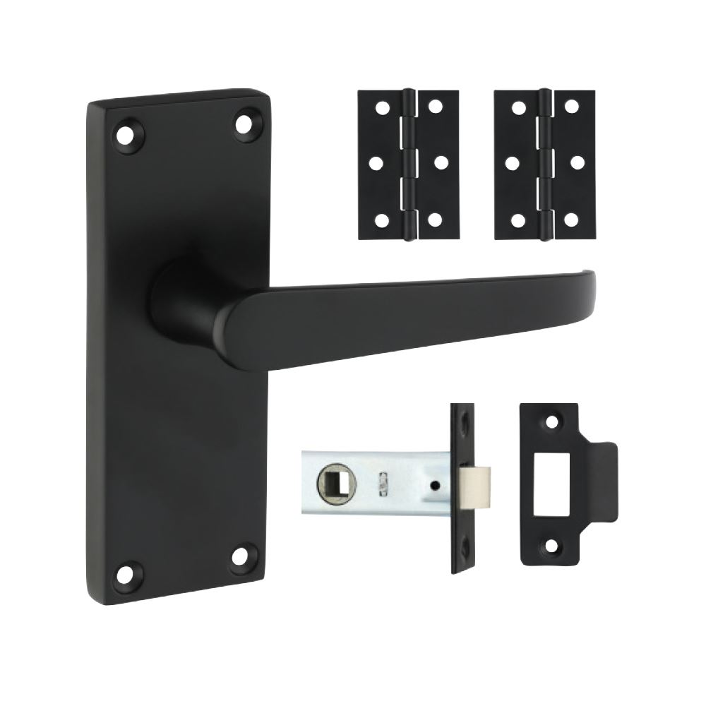 Timco Set Pintu Lurus Victorian - Hitam Matte (Saiz Campuran - 1 Set)
