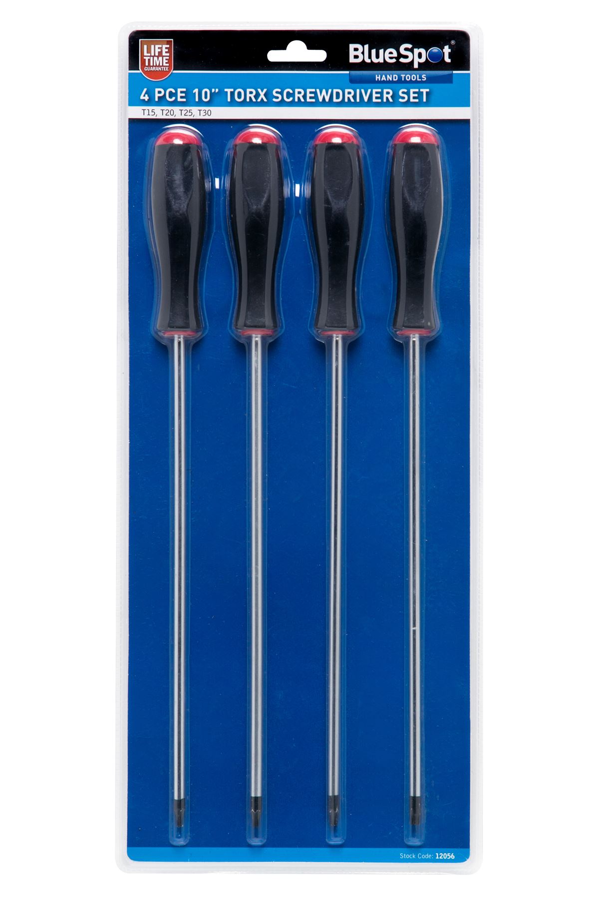 Blue Spot Tools 4-Piece 10” Torx Screwdriver Set