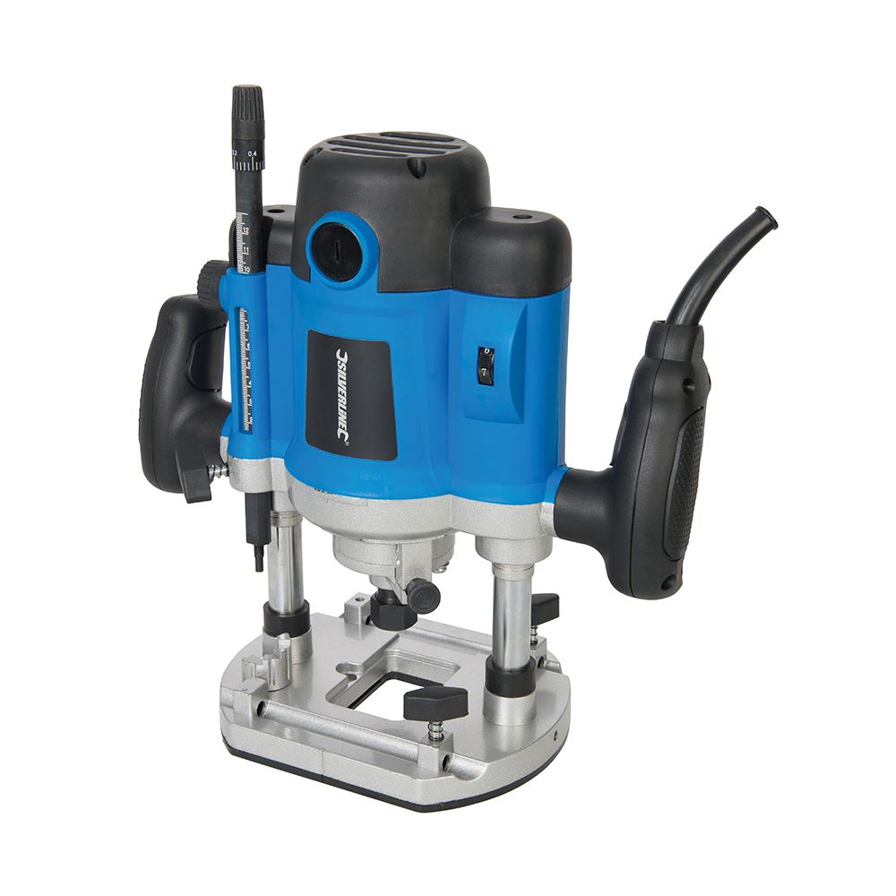 Silverline 2050W Plunge Router, 1/2”, Variable Speed