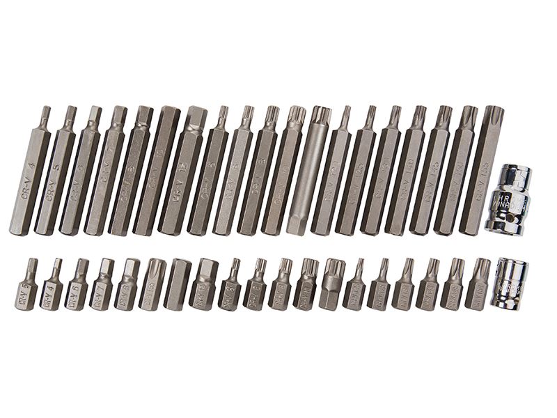 BlueSpot Mixed Hex Spline & TORX Bit Set, 40-Piece