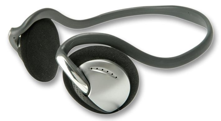 HiLo Chrome & Grey Neckband Headphones