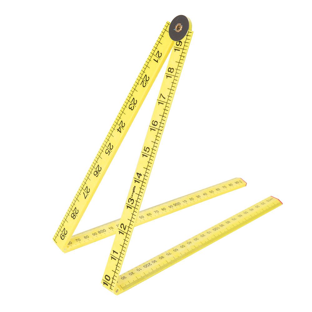 Silverline Folding Rule, Plastic, 1m (1000mm)