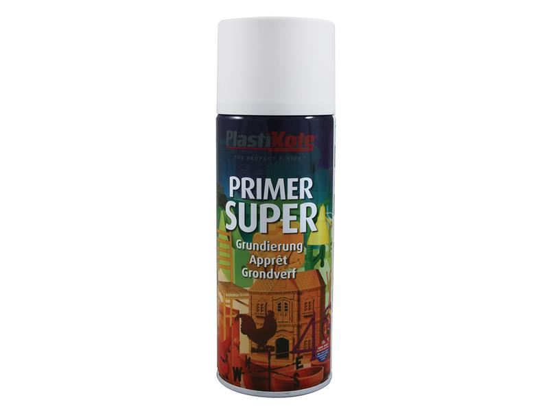 PlastiKote Super Spray Primer - Apprêt blanc, 400ml